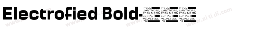Electrofied Bold字体转换
